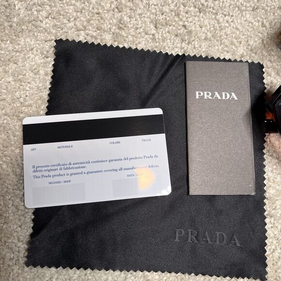 NEW PRADA Tortoise Sunglasses Dark Brown Women's & Men’s New In Box Case - Picture 12 of 14